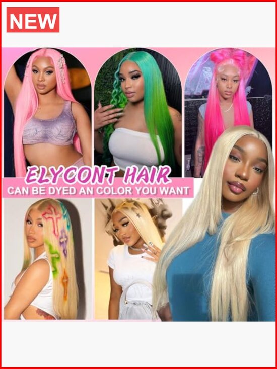 613 Lace Front Wig Human Hair 200 Density Blonde Straight 13X6 HD Transparent main image 6